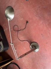 Zilveren leeslamp